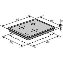 Варильна поверхня VENTOLUX HG430-B3 S (WH)