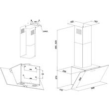 Вытяжка ELEYUS CRISTAL 1000 LED 60 BL