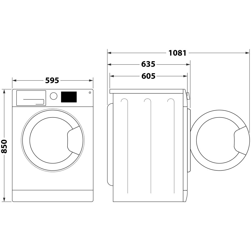 Стирально-сушильная машина WHIRLPOOL FFWDB 1176258 BCV UA Максимальная загрузка 11