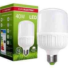 Лампочка EUROELECTRIC LED Plastic 40W E27 6500K (LED-HP-40276(P))