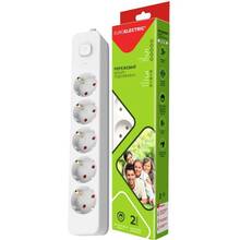 Сетевой фильтр EUROELECTRIC Х5 5 розеток 3м 10А 3х1мм2 White (EE-105-3M)