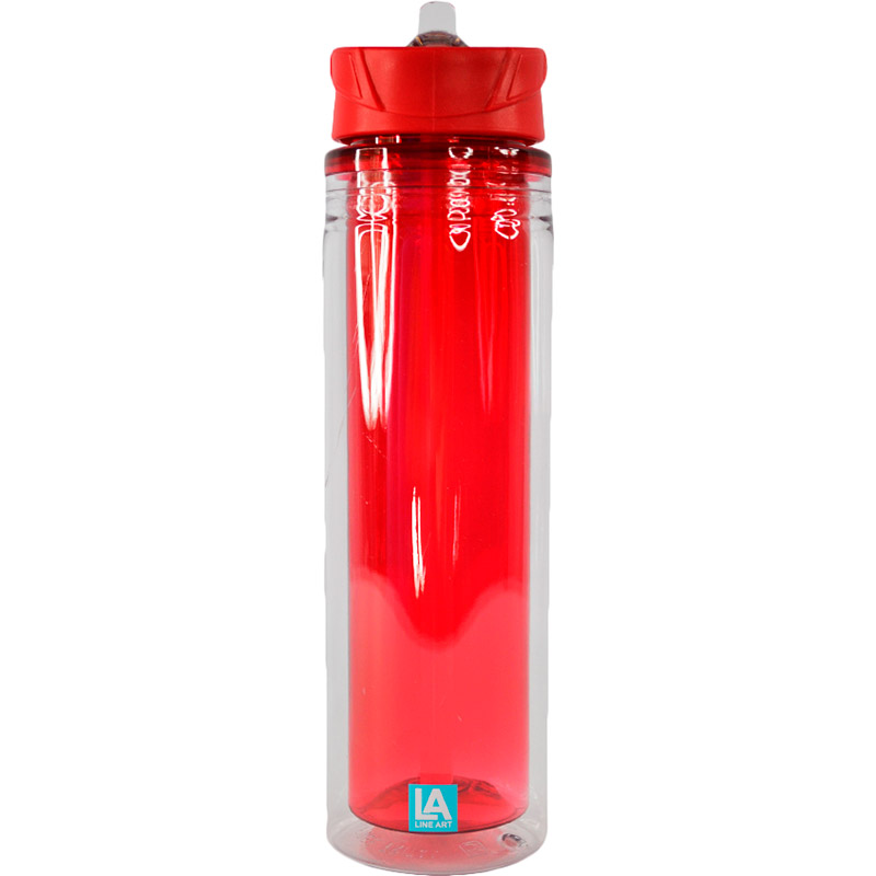 Пляшка для води LINE ART Liquid 620 мл Red (20225LA-02) Пляшка для води LINE ART Liquid 620 мл Red (20225LA-02)
