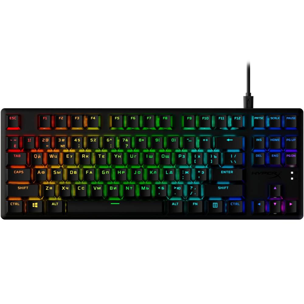 Клавиатура HYPERX Alloy Origins Core PBT Red USB RGB ENG/UA Black (639N7AA) Клавиатура HYPERX Alloy Origins Core PBT Red USB RGB ENG/UA Black (639N7AA)