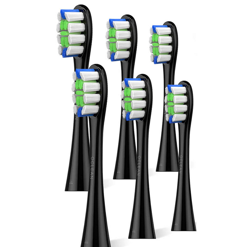 Насадка Oclean P1C5 удаление налета средняя жесткость черная 6 шт (6970810552232)