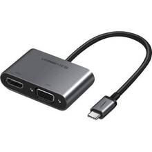 Перехідник UGREEN CM162 Type-CM - HDMI+VGA Adapter with PD Silver (UGR-50505)