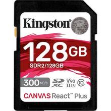 Карта памяти KINGSTON SDXC 128GB Canvas React Plus Class 10 UHS-II U3 (SDR2/128GB)