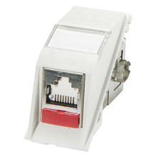 Модуль MOLEX Euromod II 50х25/1xRJ45/M1 кутовий FTP PowerCat White (MEU-00058-02)