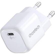 Зарядний пристрій CHOETECH 1хUSB-C 30W PD QC3.0 PD5007 White (PD5007-EU-WH)