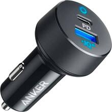 Автомобільний зарядний пристрій Anker PowerDrive PD+ 2 - 20W PD + 15W USB Black (A2732H11/A2732GF1)