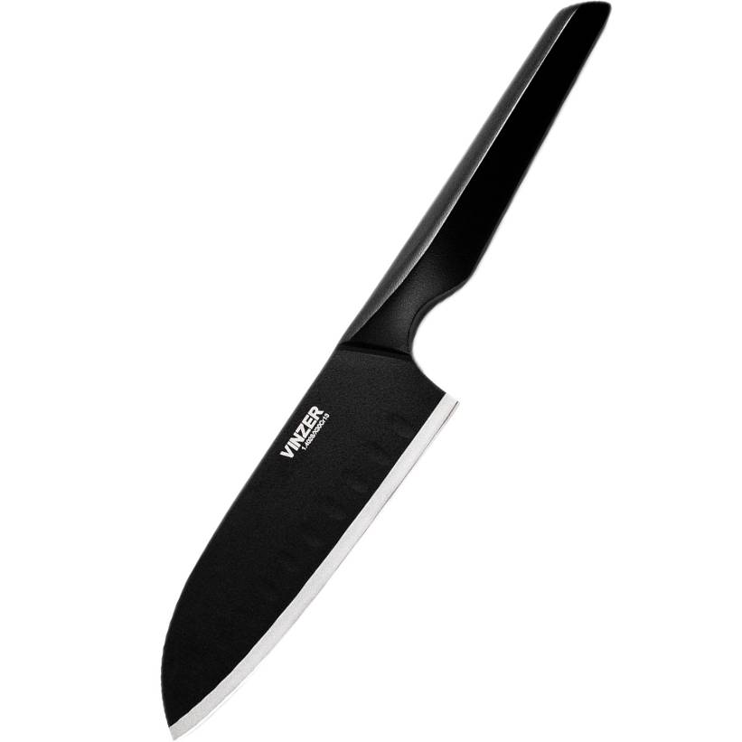 Нож сантоку VINZER Geometry Nero line 14см (50301)