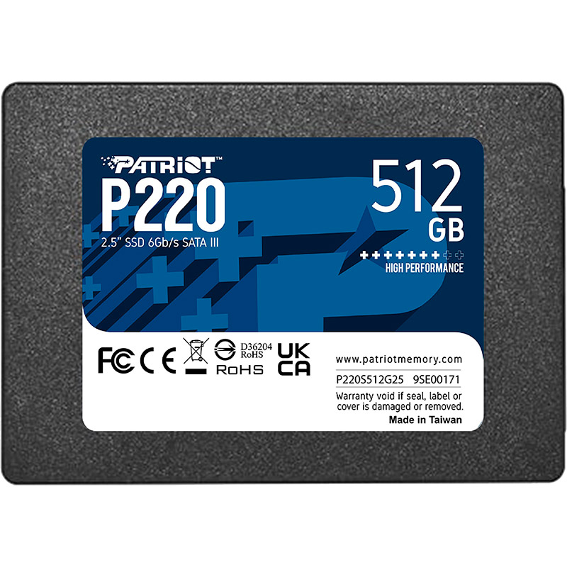 SSD накопичувач PATRIOT 2.5" SSD 512GB P220 SATA 3.0 (P220S512G25) SSD накопичувач PATRIOT 2.5" SSD 512GB P220 SATA 3.0 (P220S512G25)