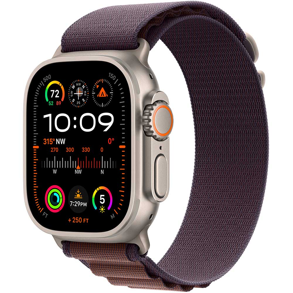 Смарт-годинник APPLE Watch Ultra 2 GPS + Cellular, 49mm Titan Indigo Alpine Loop - Large (MREW3UL/A)