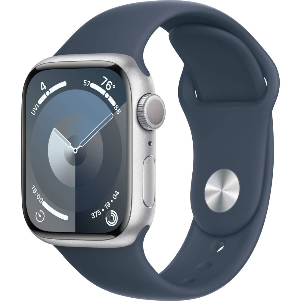 Смарт-часы APPLE Watch Series 9 GPS 41mm Silver Alum Storm Blue Sp/b - S/M (MR903QP/A)