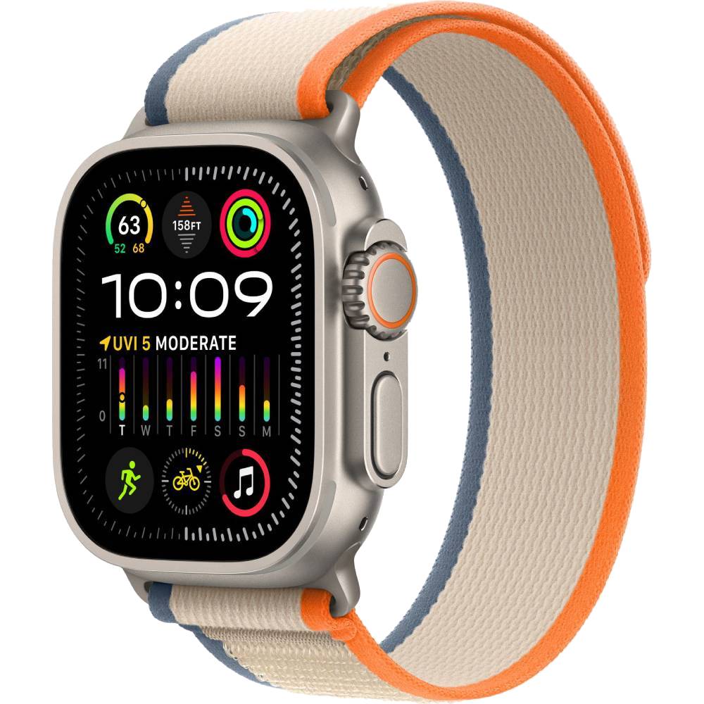 Смарт-годинник APPLE Watch Ultra 2 GPS + Cellular, 49mm Titan Orange/Beige Trail Loop - M/L (MRF23UL/A)