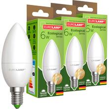 Світлодіодна лампа EUROLAMP CL-6W-E14-3000K 3 шт (LED-CL-06143(P)(3))