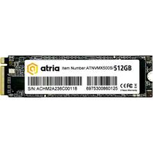 SSD накопитель ATRIA X500S 512GB M.2 2280 NVMe PCIe 3.0 x4 3D NAND (TLC) (ATNVMX500S/512)