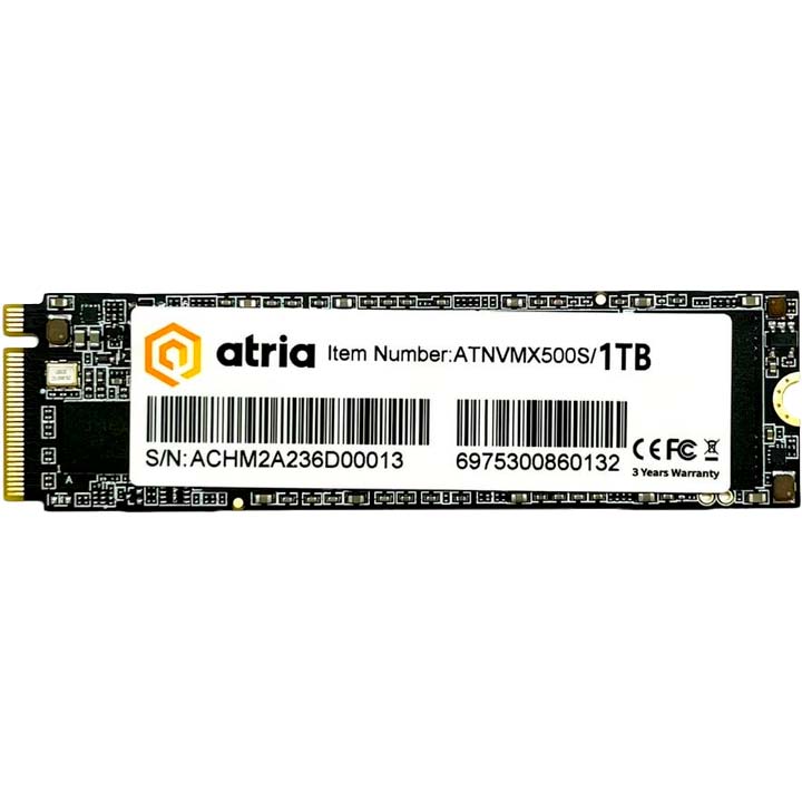 SSD накопичувач ATRIA X500S 1TB M.2 2280 NVMe PCIe 3.0 x4 3D NAND (TLC) (ATNVMX500S/1024)