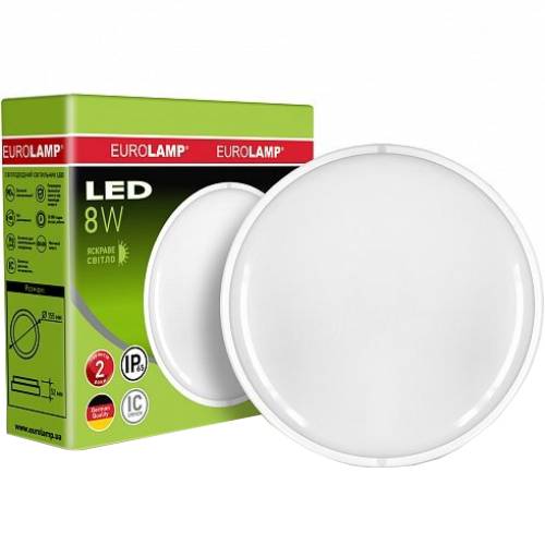 Светильник EUROLAMP LED ЖКХ 8W 5500K (LED-NLR-08/55(P)) Тип настенный