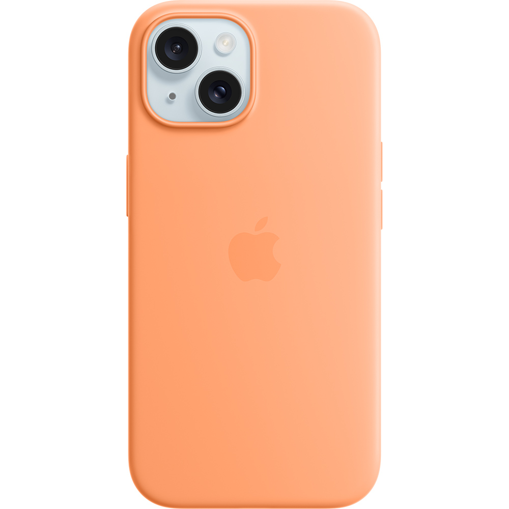 Чохол APPLE для iPhone 15 Silicone Case with MagSafe Orange Sorbet (MT0W3ZM/A)