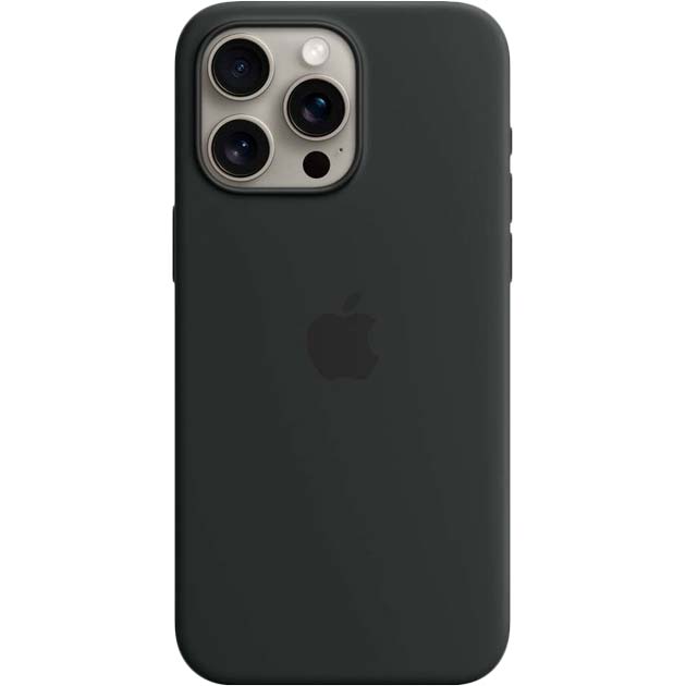 Чохол APPLE для iPhone 15 Pro Max Silicone Case with MagSafe Black (MT1M3ZM/A) Чохол APPLE для iPhone 15 Pro Max Silicone Case with MagSafe Black (MT1M3ZM/A)