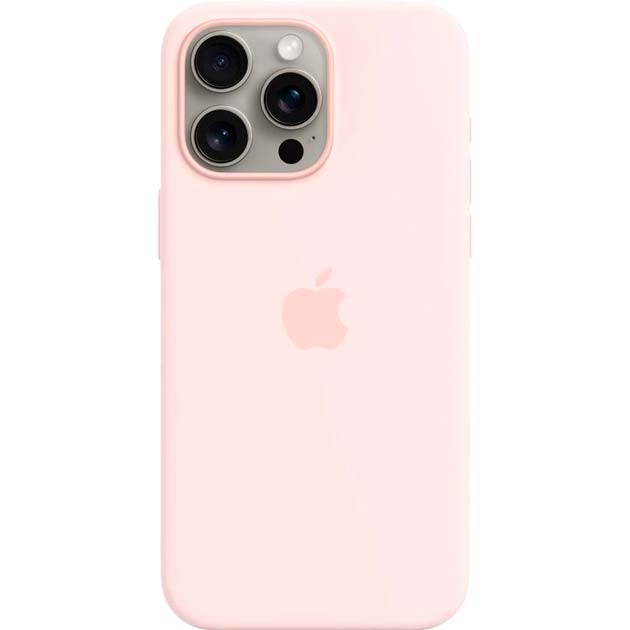 Чохол APPLE для iPhone 15 Pro Max Silicone Case with MagSafe Light Pink (MT1U3ZM/A) Чохол APPLE для iPhone 15 Pro Max Silicone Case with MagSafe Light Pink (MT1U3ZM/A)