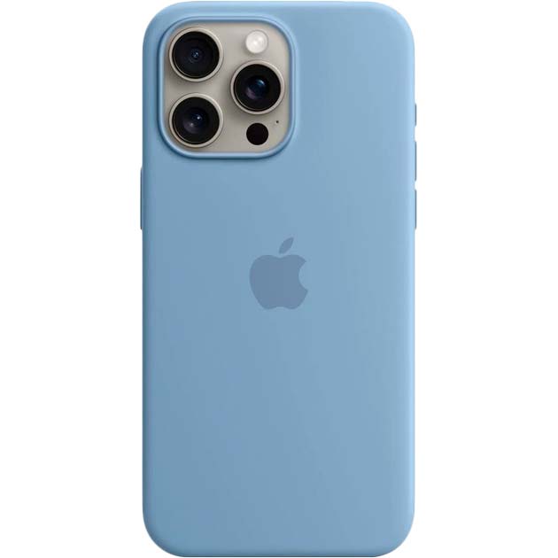 Чехол APPLE для iPhone 15 Pro Max Silicone Case with MagSafe Winter Blue (MT1Y3ZM/A) Чехол APPLE для iPhone 15 Pro Max Silicone Case with MagSafe Winter Blue (MT1Y3ZM/A)