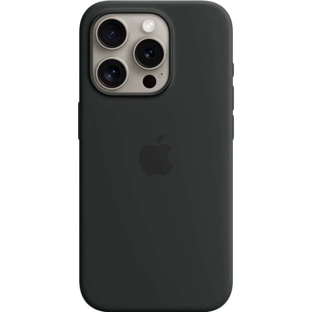 Чохол APPLE для iPhone 15 Pro Silicone Case with MagSafe Black (MT1A3ZM/A) Чохол APPLE для iPhone 15 Pro Silicone Case with MagSafe Black (MT1A3ZM/A)