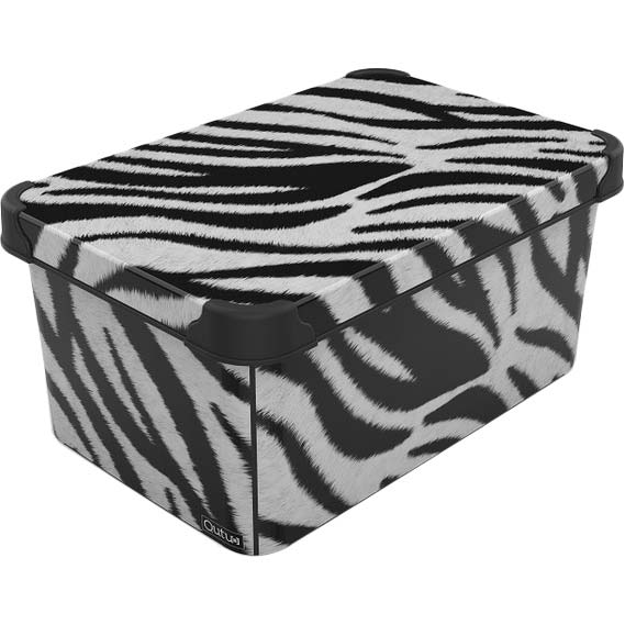 Контейнер Qutu STYLE BOX ZEBRA 10 л (STYLE BOX з/кр. ZEBRA 10л.)