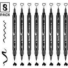 Маркери Arrtx Акрилові AACM-03-8BK Black 8 шт (LC303458)