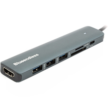 Док-станция BLUEENDLESS USB Type-C - HDMI 3xUSB Type-A SD TF USB Type-C PD100W (CA913848)