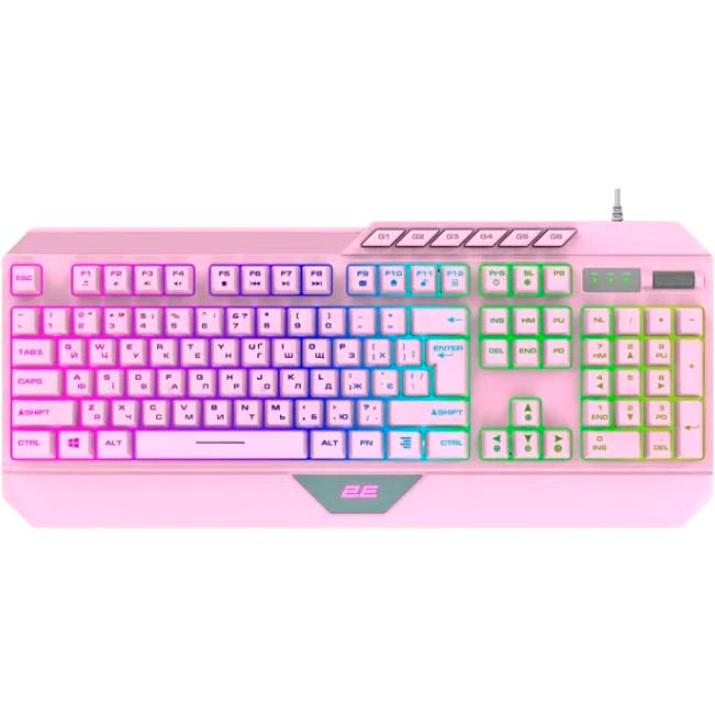 Клавиатура 2E Gaming KG315 RGB USB Pink Ukr (2E-KG315UPK)