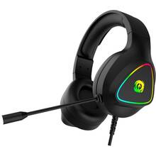 Игровые наушники с микрофоном Гарнитура CANYON Shadder GH-6 Gaming RGB 3.5mm USB Black (CND-SGHS6B)