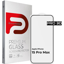 Захисне скло ARMORSTANDART Pro 3D для Apple iPhone 15 Pro Max Black (ARM68220)