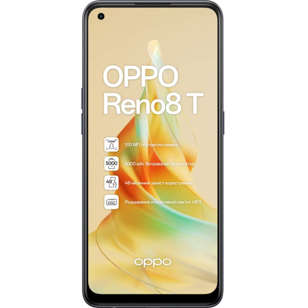 Смартфон OPPO Reno 8T 8/128GB Dual Sim Midnight Black (CPH2481 BLACK)