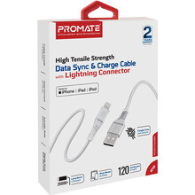 Кабель PROMATE USB - Lightning White (powerline-ai120.white)