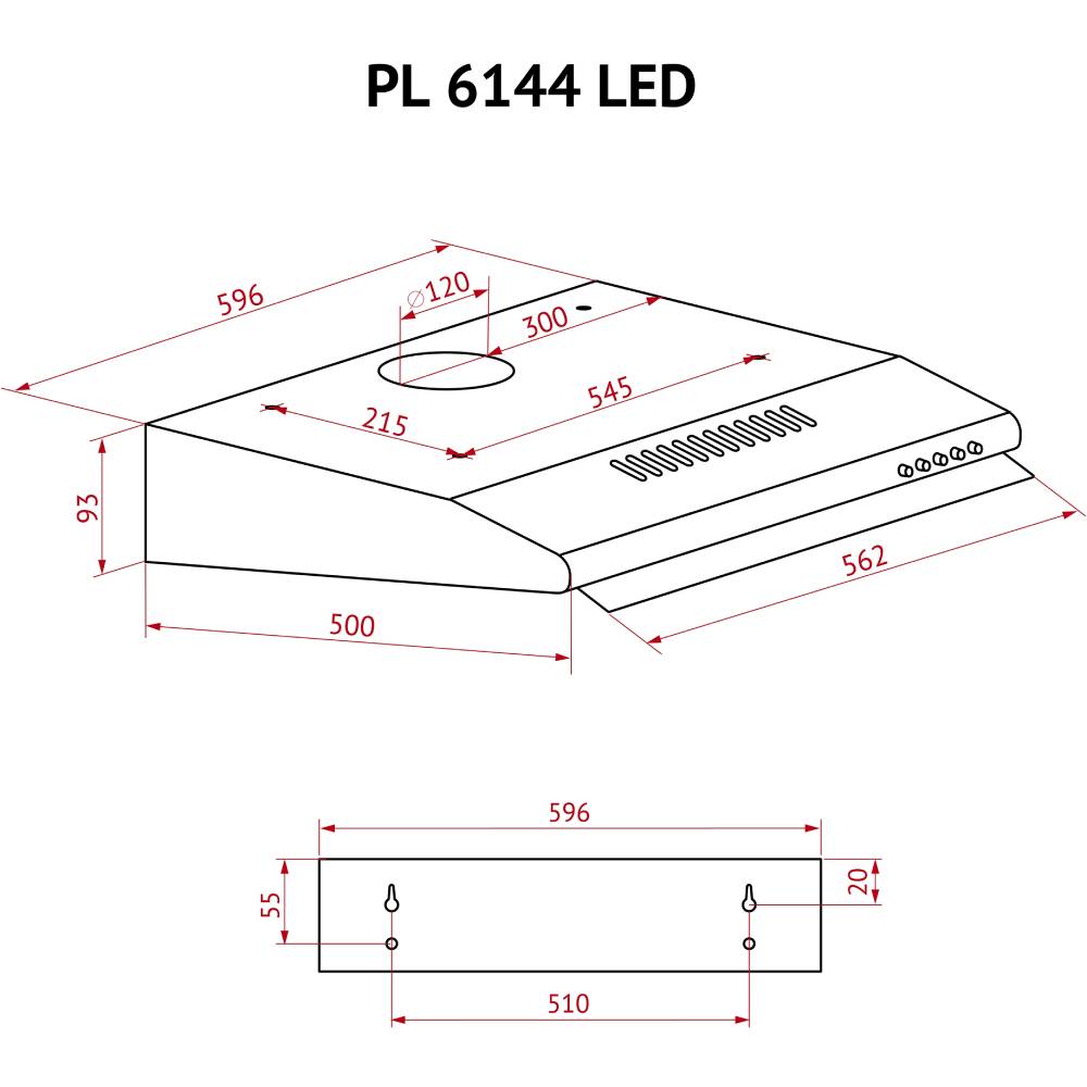 Покупка Вытяжка PERFELLI PL 6144 BR LED