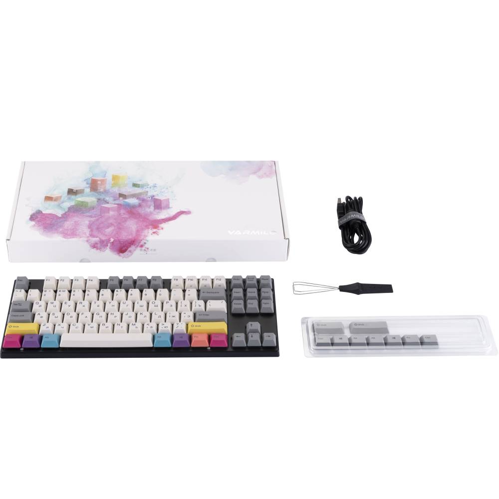 Зображення Клавіатура VARMILO VEM87 CMYK EC V2 Rose Black (A33A024B0A3A17A007)