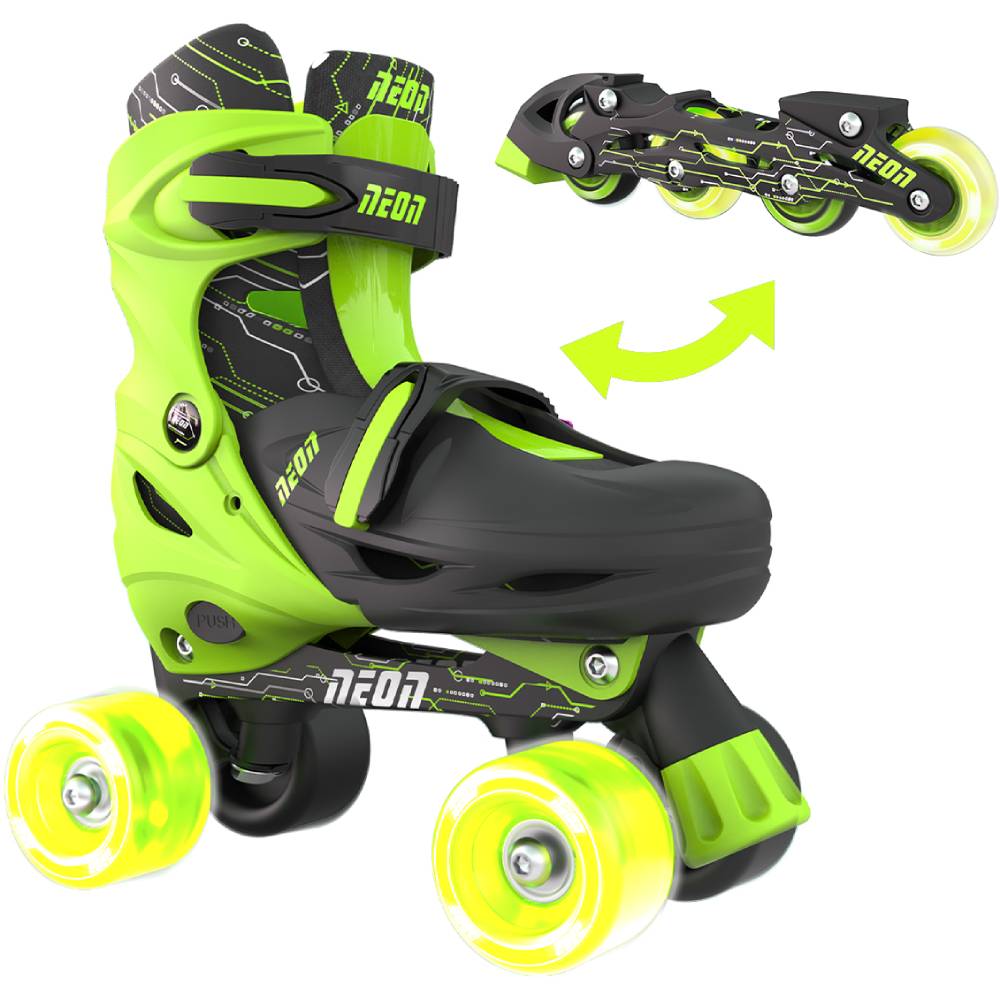 Ролики NEON COMBO SKATES Green (NT09G4) Кількість коліс 4