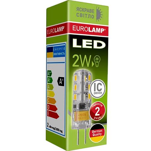 Светодиодная лампа EUROLAM G4 2W G4 4000K 220V (LED-G4-0240(220)) Тип светодиодная (LED)