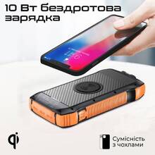 Powerbank PROMATE SolarTank-20PDQi 20000 mAh із сонячною панеллю (solartank-20pdqi.black)