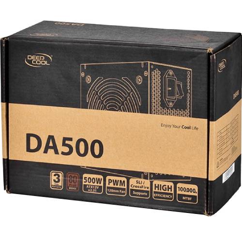 Внешний вид Блок питания DEEPCOOL DA500 500W (DP-BZ-DA500N)