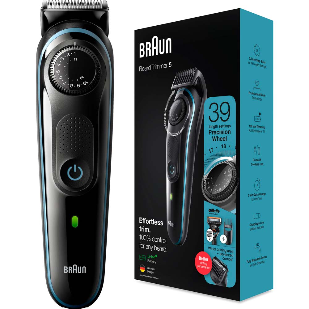 Тример BRAUN BeardTrimmer BT5340 Керування регулювальне колесо