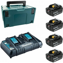 Набір акумуляторів MAKITA + зарядний пристрій 198091-4 LXT BL1860B x 4 шт + DC18RD (198091-4)