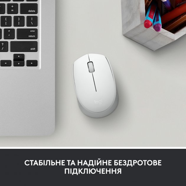 Миша LOGITECH M171 Wireless White (910-006867) Тип підключення бездротове