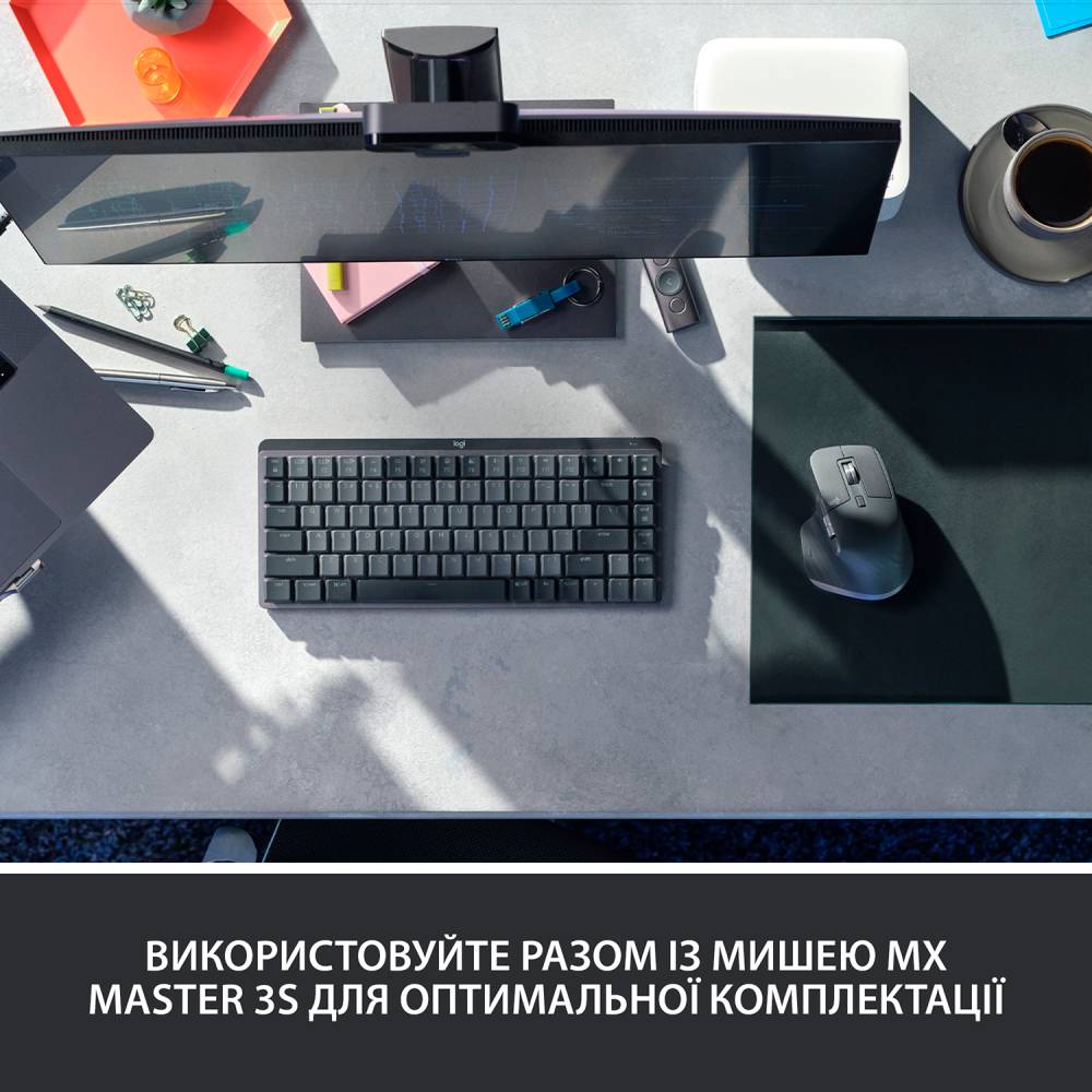Фото Клавиатура Logitech MX Mechanical Mini Minimalist Graphite (920-010780)