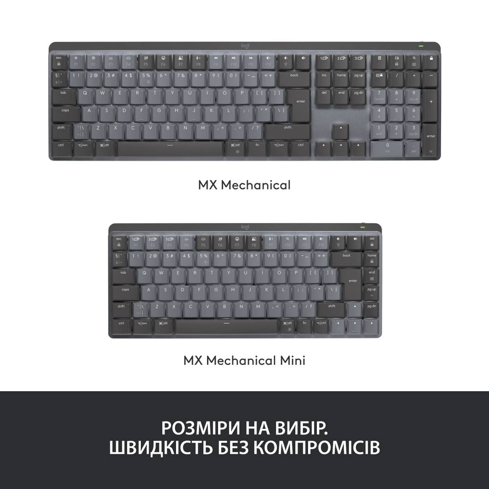 Покупка Клавіатура Logitech MX Mechanical Wireless Illuminated Performance Graphite (920-010757)