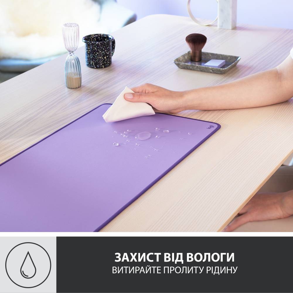Килимок LOGITECH Desk Mat Studio Series Lavender (956-000054) Товщина 2