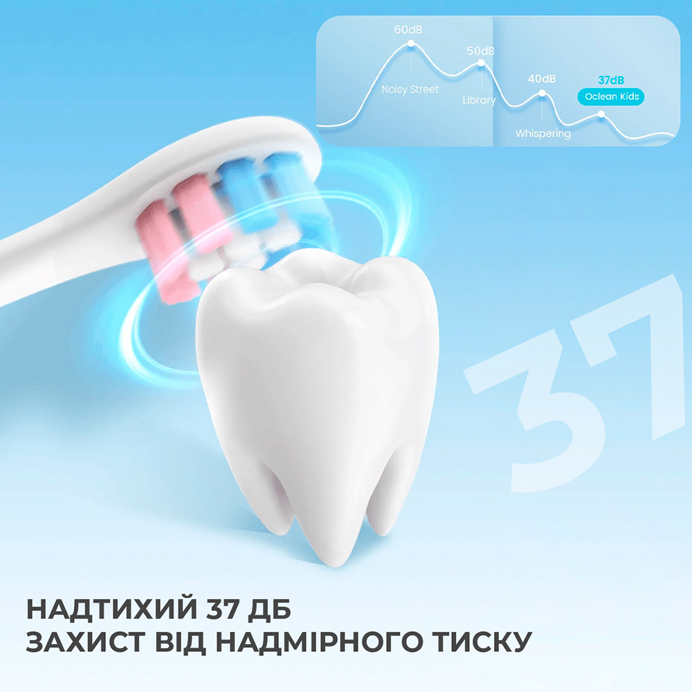 Фото Электрическая зубная щетка OCLEAN Kids Electric Toothbrush Blue (6970810552379)