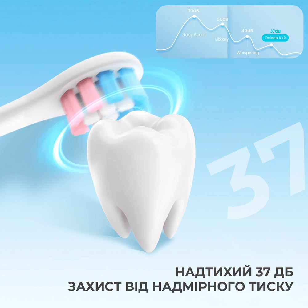 В Фокстрот Электрическая зубная щетка OCLEAN Kids Electric Toothbrush Pink (6970810552409)