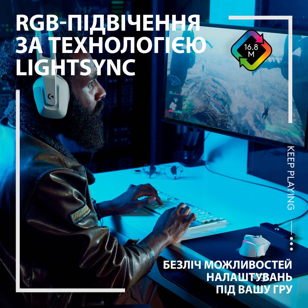 Мышь LOGITECH G502 X PLUS White (910-006171) Разрешение сенсора 25600